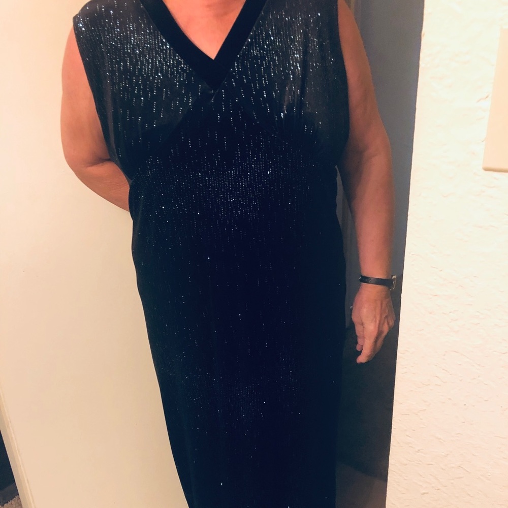 Fancy black velvet dress